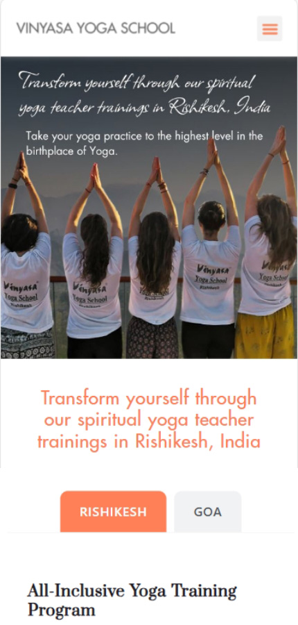 Vinyasa Yoga Training Mobile